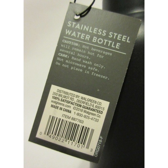 Dashing Stainless Steel Water Bottle Matte Black 20 fl oz Travel Camping Set 2 - Picture 8 of 10